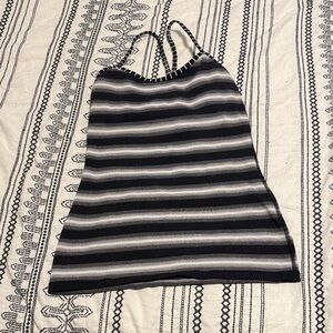 Lululemon Striped Black and Gray Women's Top